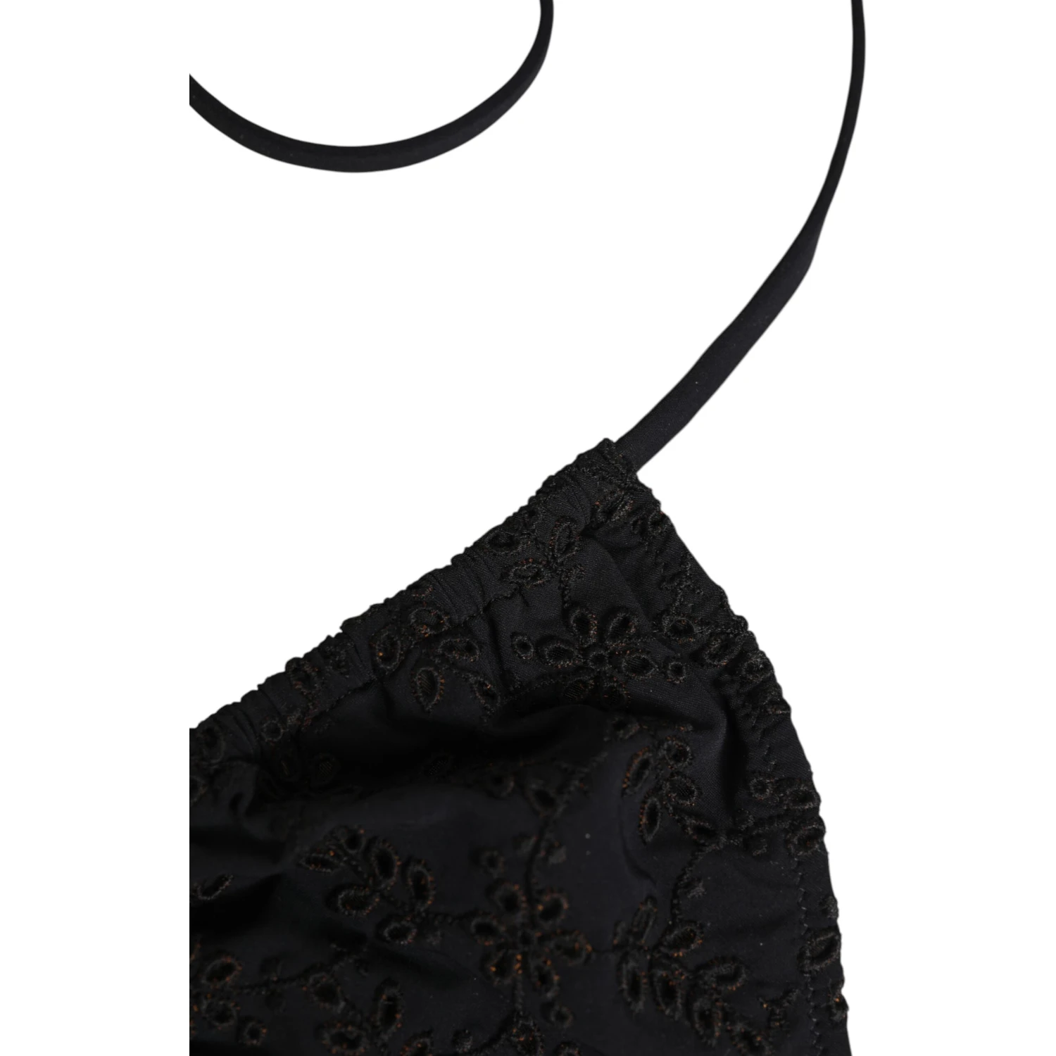 Black Embroidered Triangle Swimwear Underwear
