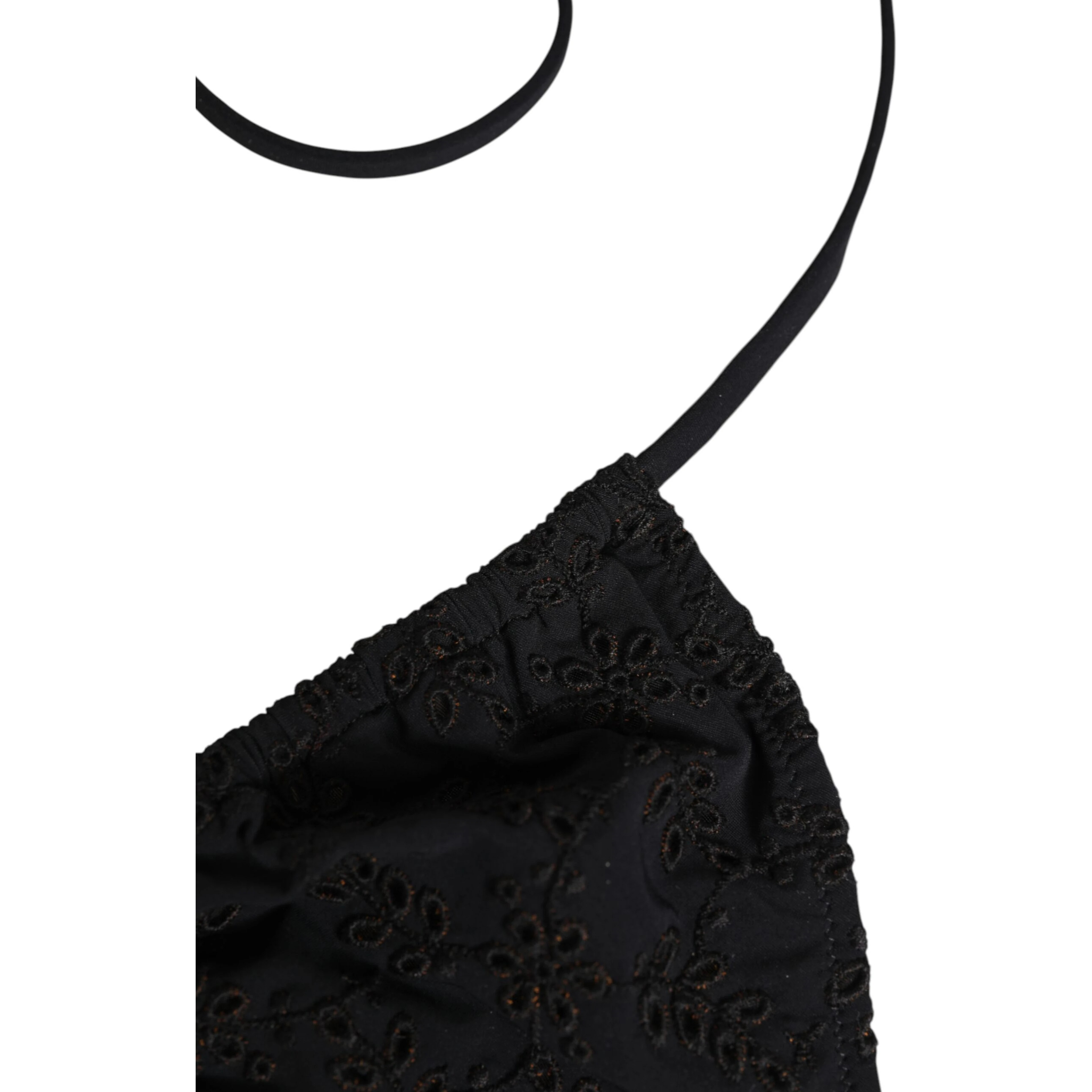 Black Embroidered Triangle Swimwear Underwear
