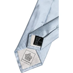 Light Blue Solid Silk Adjustable Necktie Tie