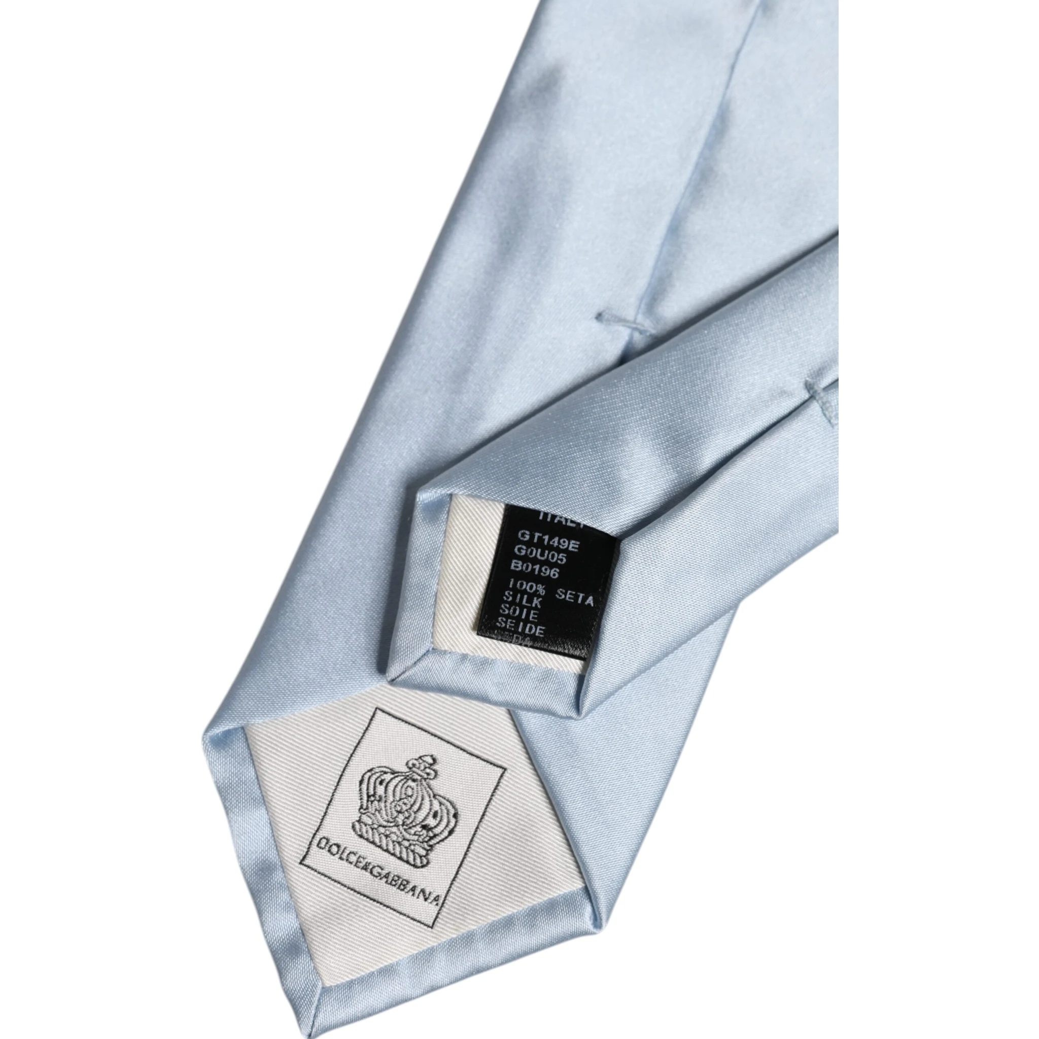 Light Blue Solid Silk Adjustable Necktie Tie