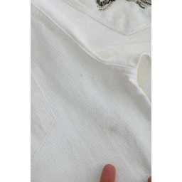 White Cotton Slim Fit Mid Waist Skinny Trouser Jeans