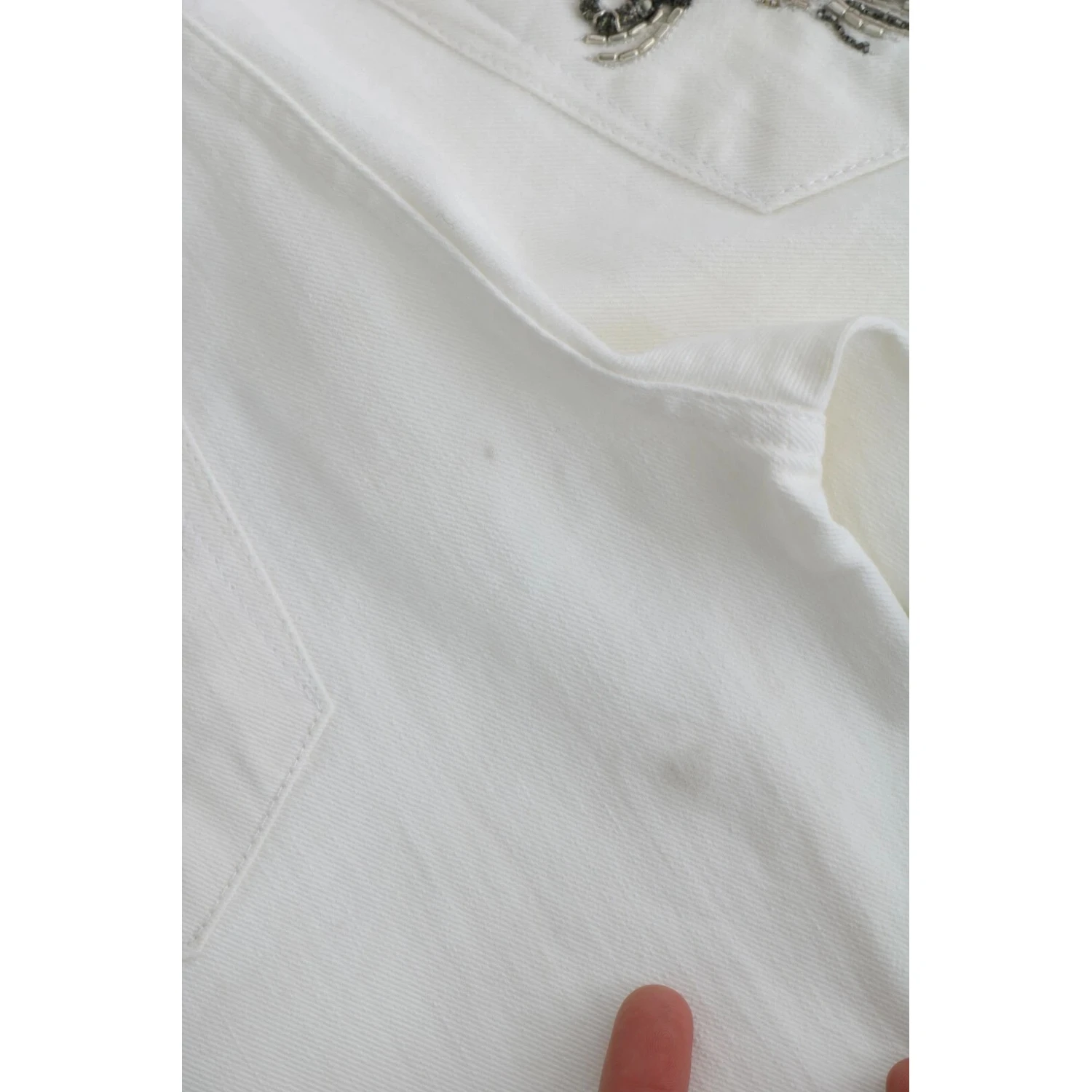 White Cotton Slim Fit Mid Waist Skinny Trouser Jeans
