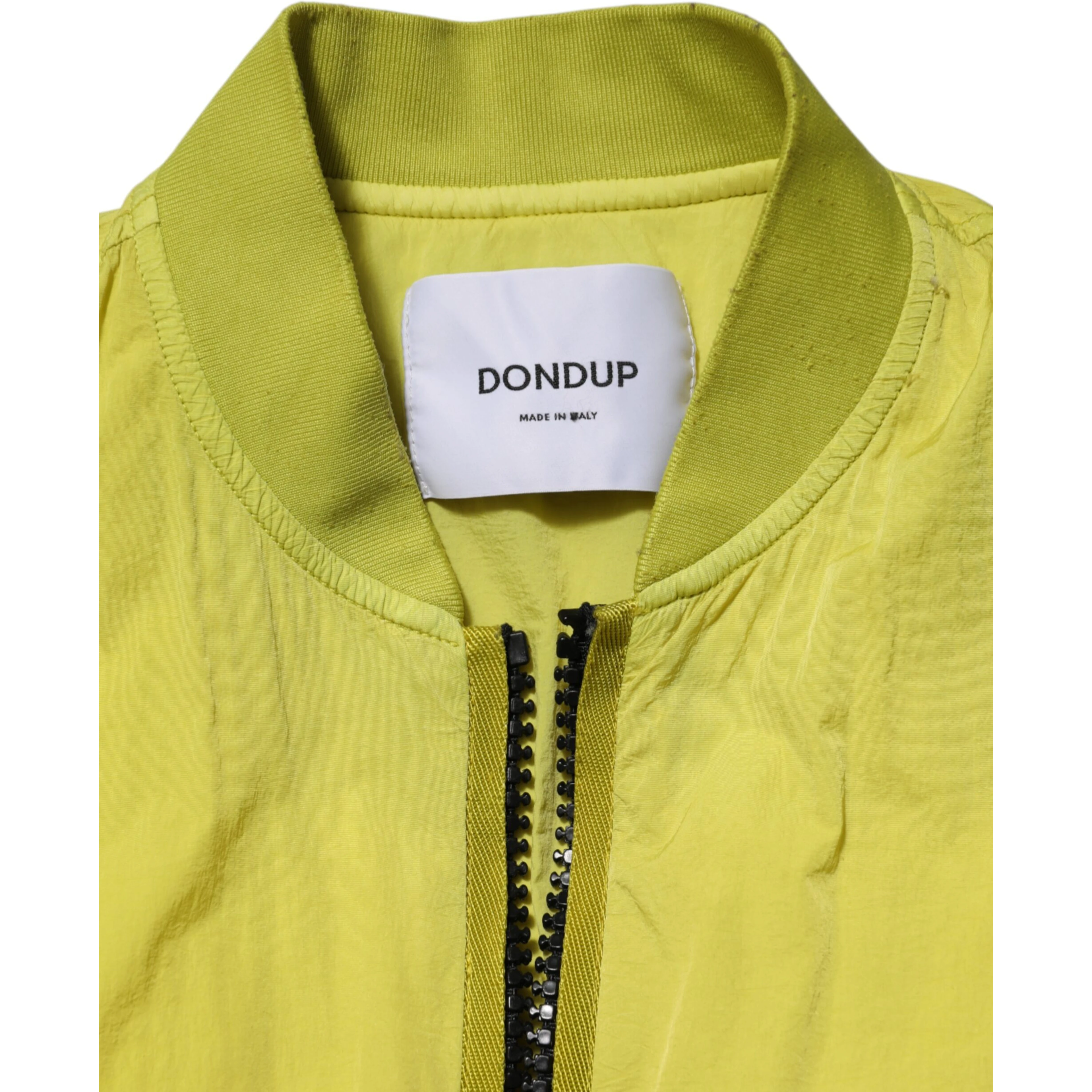 Yellow Polyamide Zipper Bomber Women’s Jacket