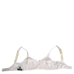 White Silk Satin Soft Cup Lingerie Bra Underwear