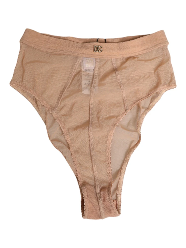 Beige Sheer Mesh High Waist Briefs Underwear alternative