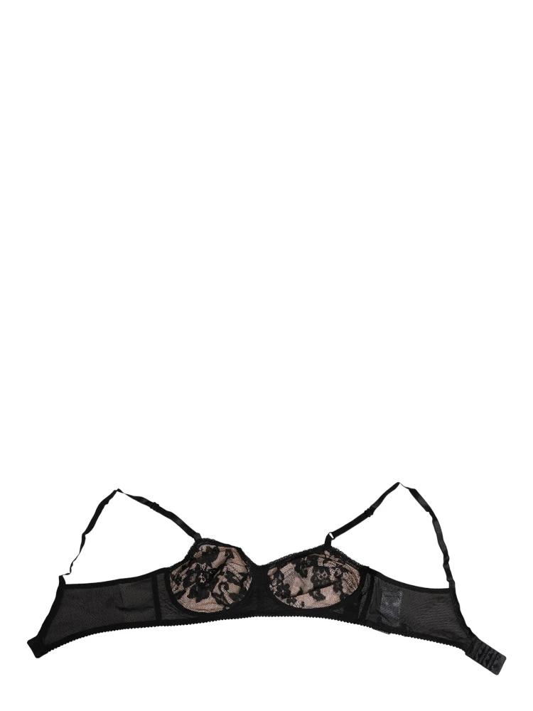 Black Nude Floral Lace Sheer Bra Underwear alternative