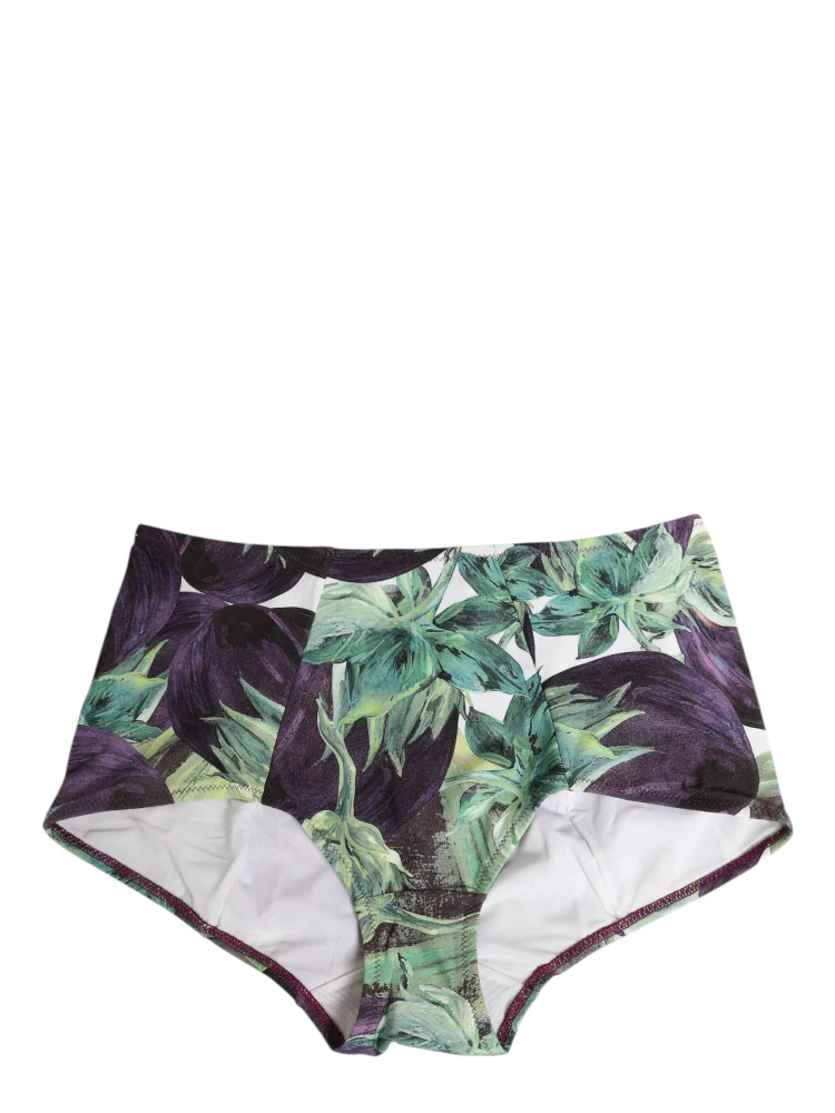 Eggplant Print High-Waist Briefs Underwear alternative