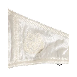 White Silk Satin Balconnet Lingerie Bra Underwear