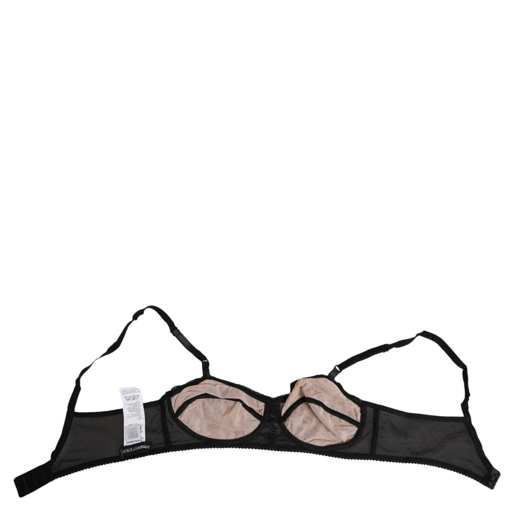 Black Nude Floral Lace Sheer Bra Underwear