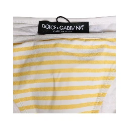 White Yellow Stripe Tie Side Logo Underwear
