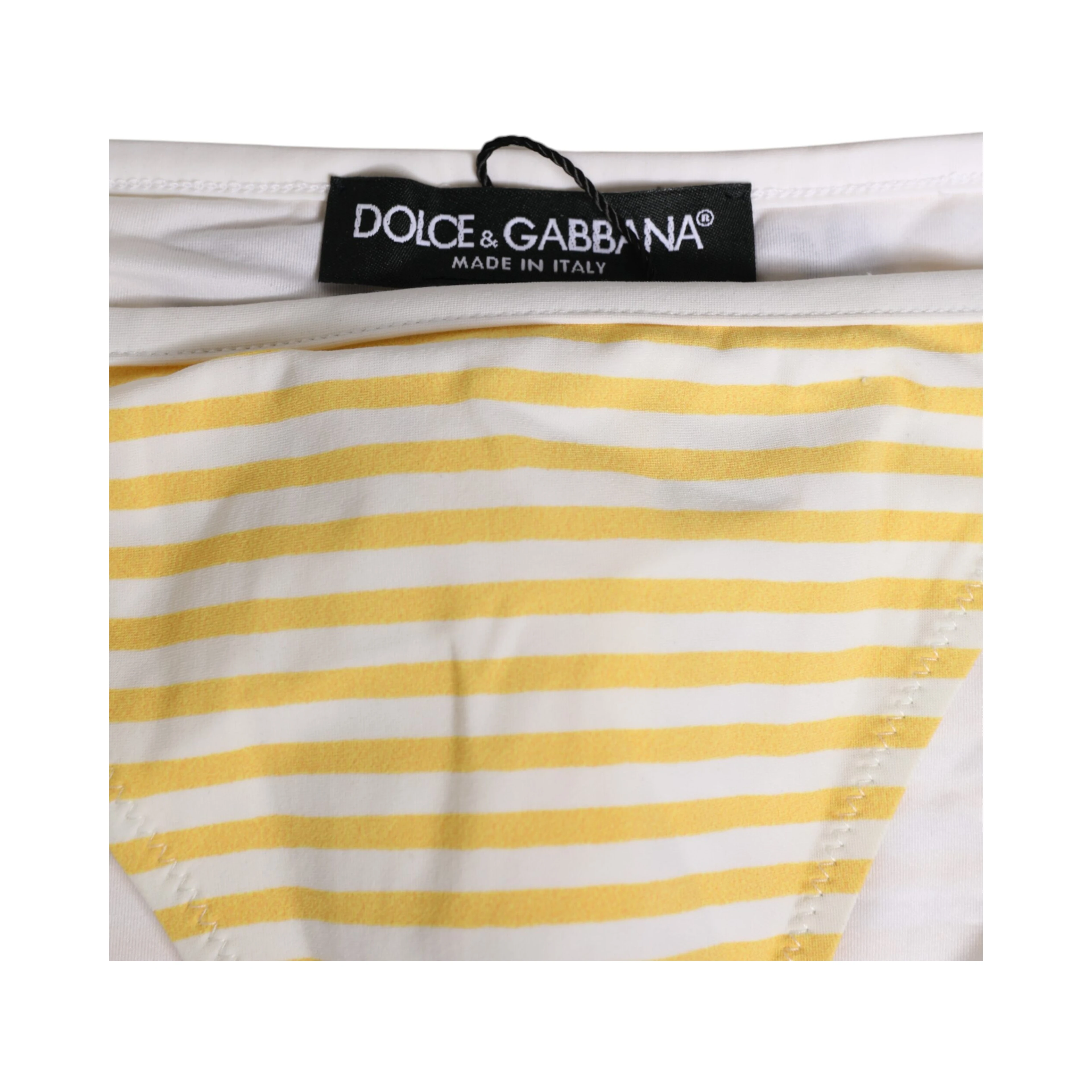 White Yellow Stripe Tie Side Logo Underwear