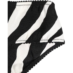 Black White Zebra Print Slip Briefs Underwear