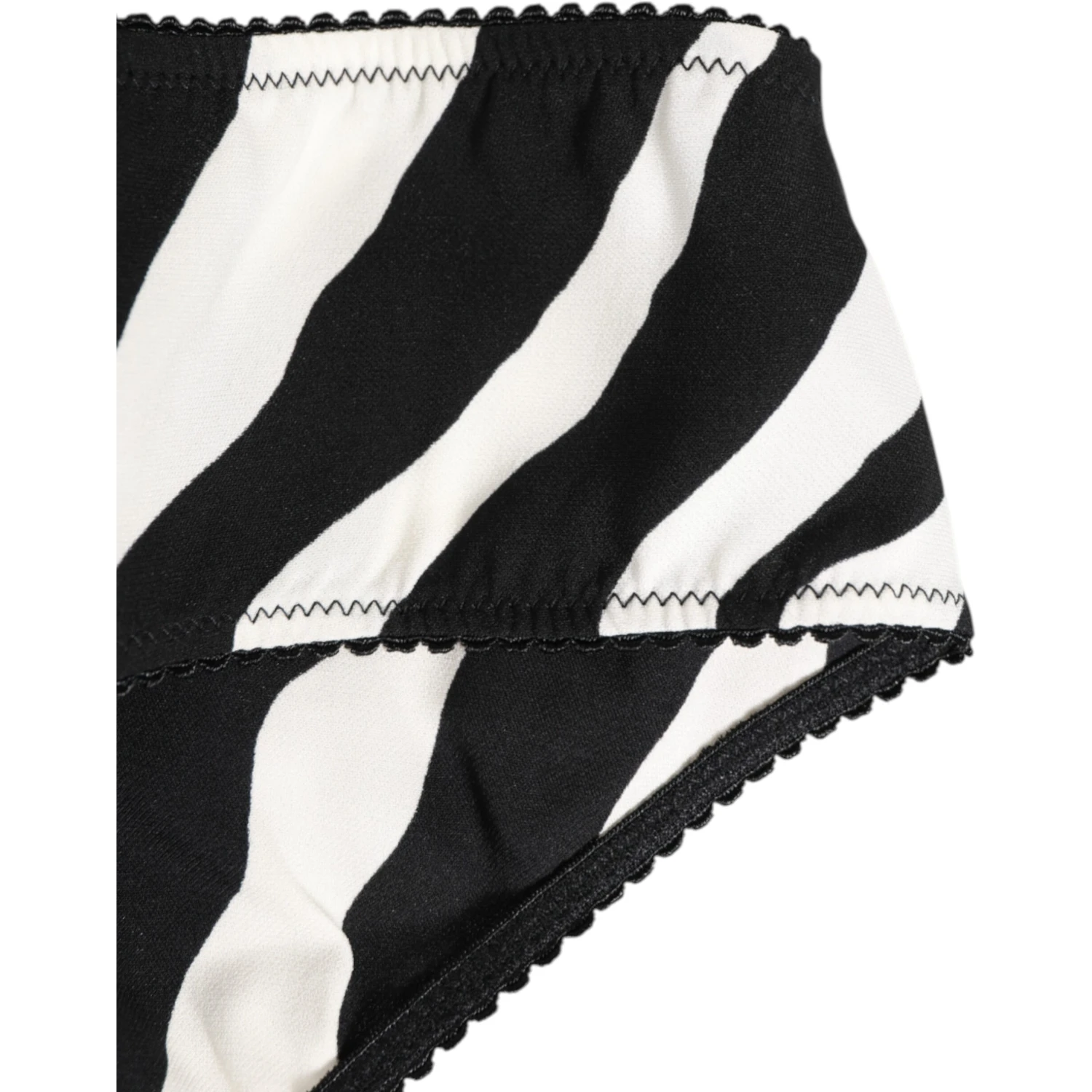 Black White Zebra Print Slip Briefs Underwear