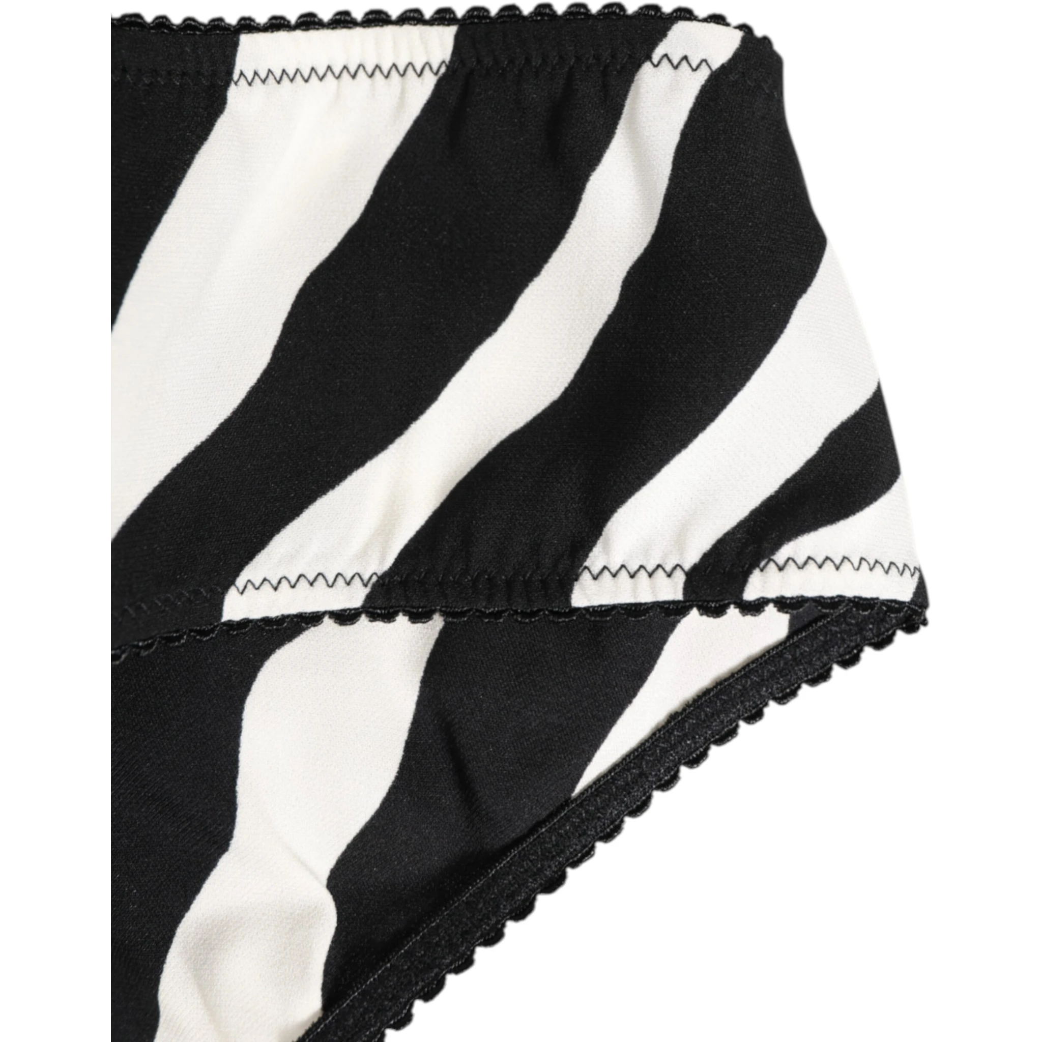 Black White Zebra Print Slip Briefs Underwear
