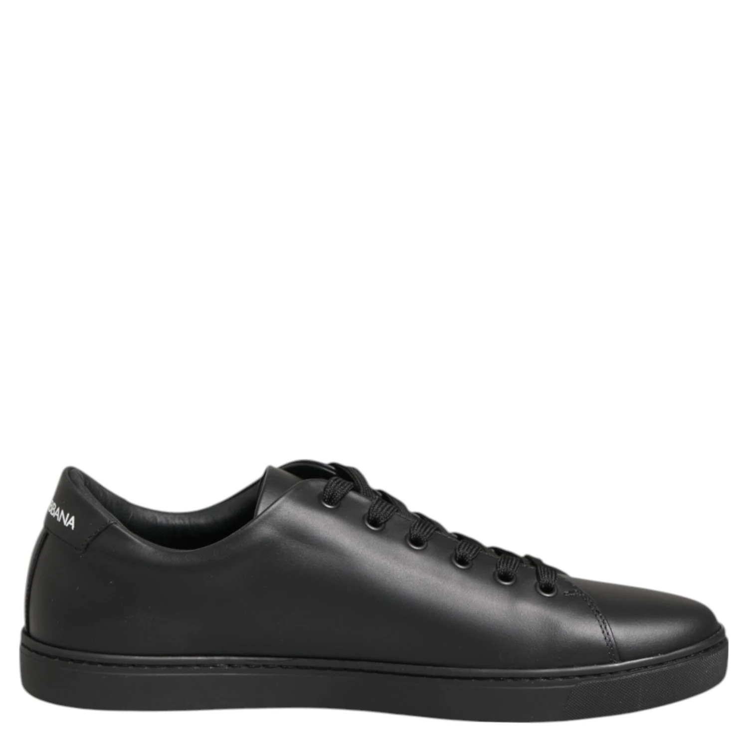 Black Leather Crystal Heart Sneakers Shoes