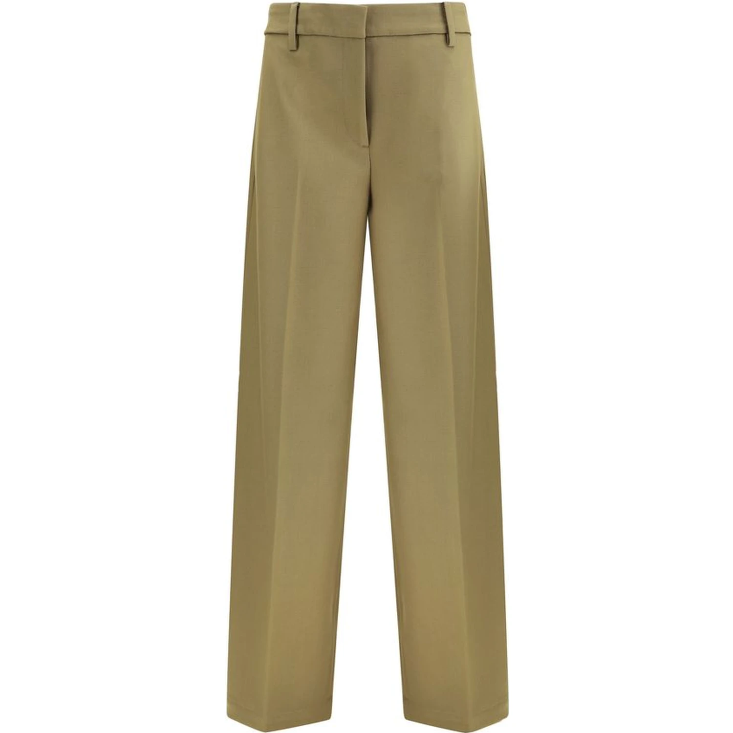 Green Polyester Dress Pants