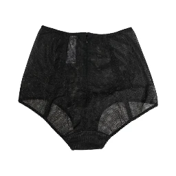 Black High Waist Mesh Sheer Shapewear Underwear
