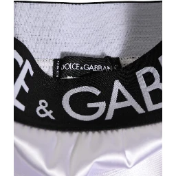 White Satin High-Waist Black Logo Women Underwear