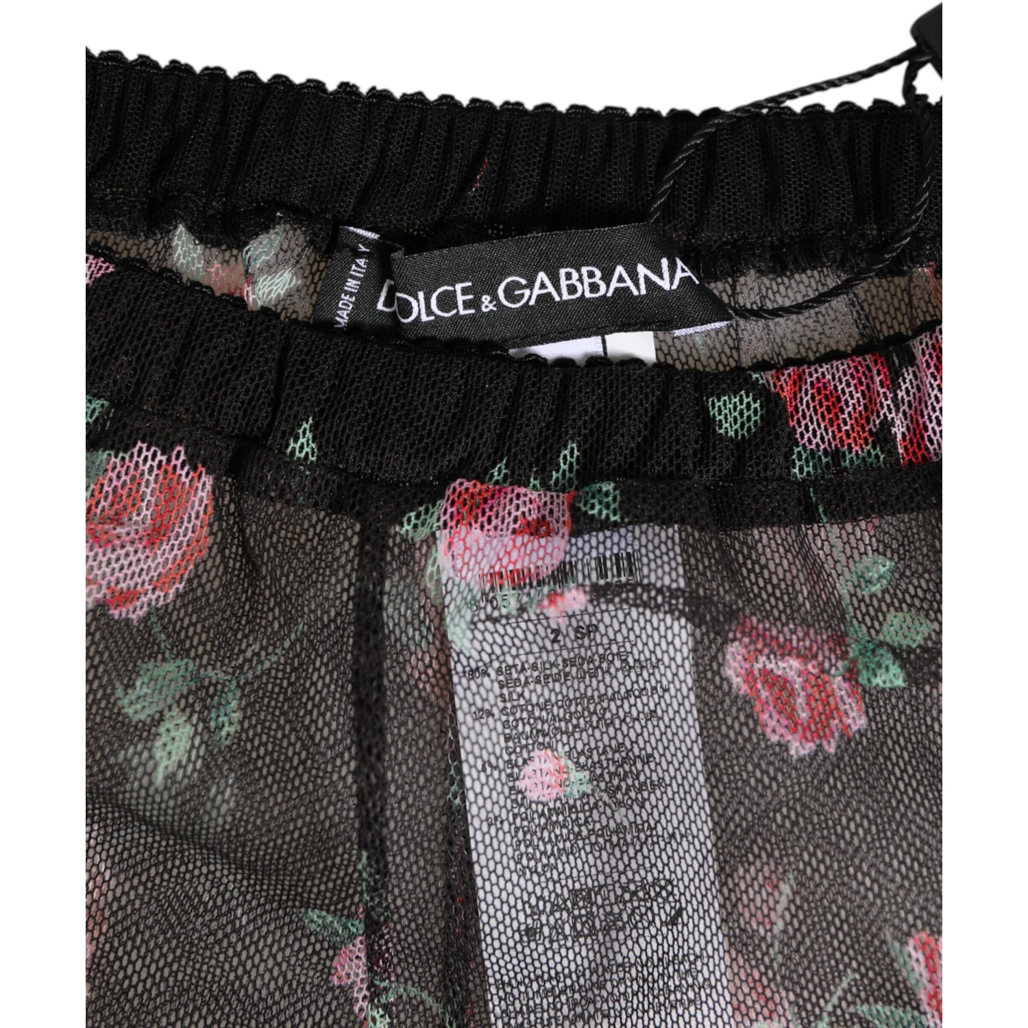Black Pink Floral Lace Mesh Lingeri Underwear