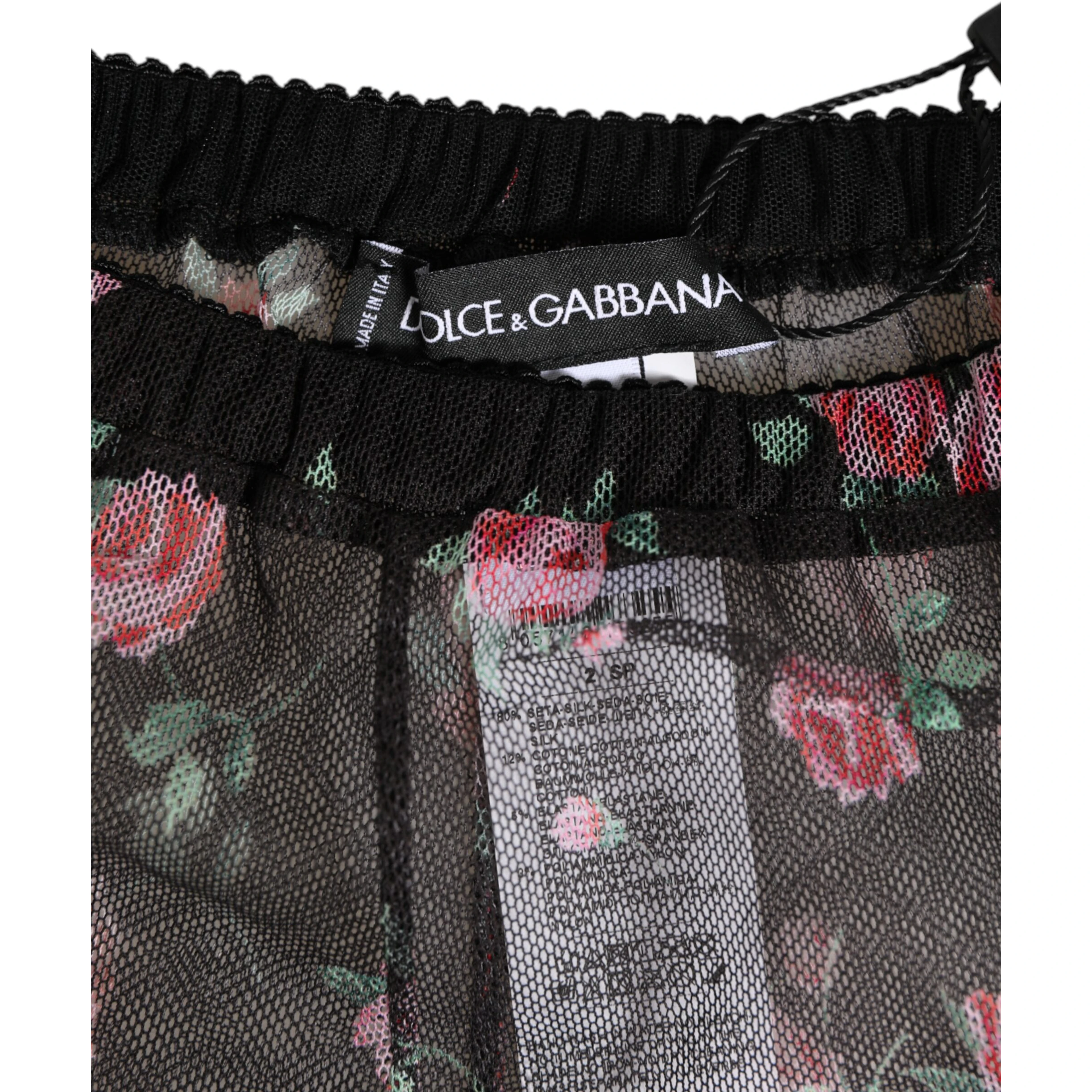 Black Pink Floral Lace Mesh Lingeri Underwear