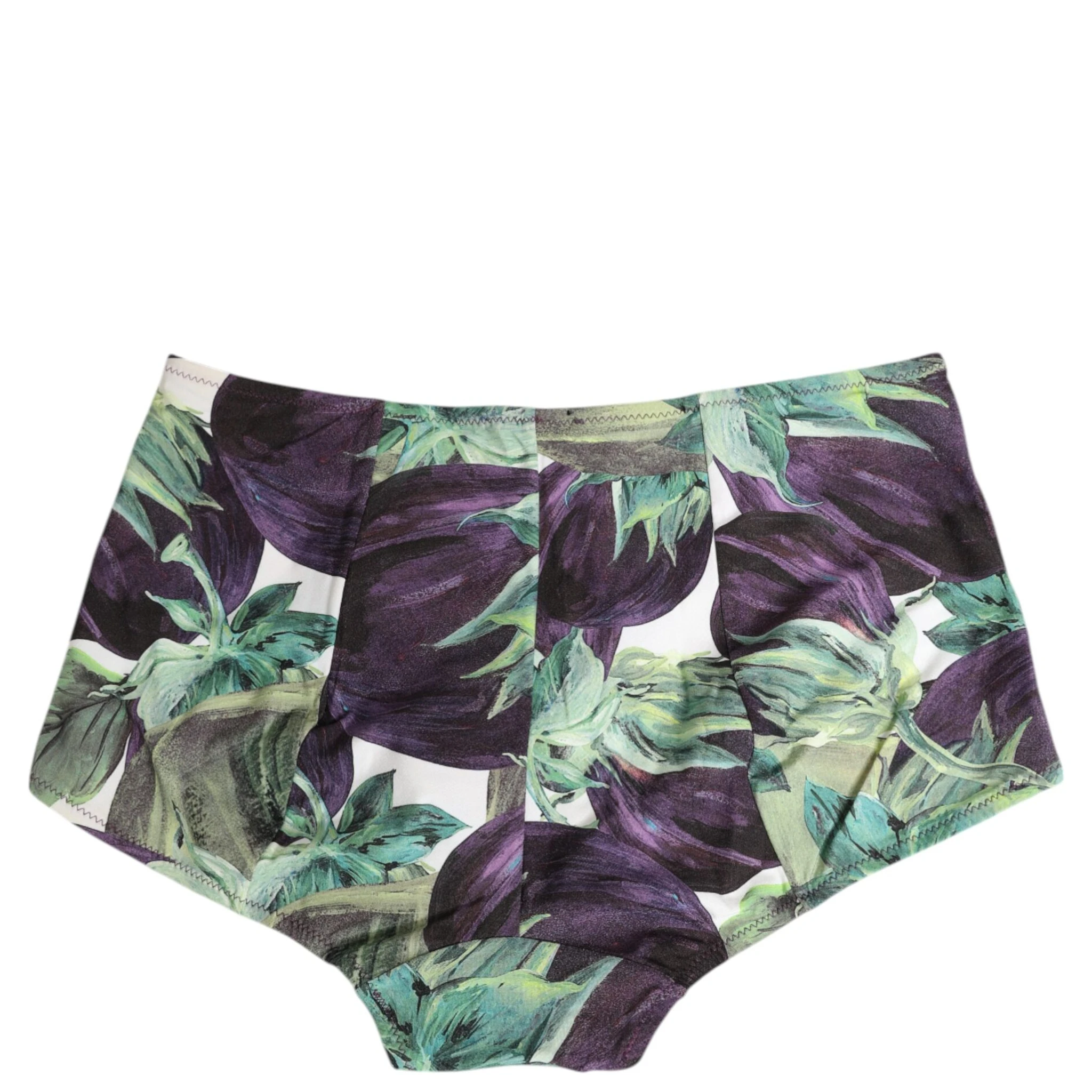 Eggplant Print High-Waist Briefs Underwear