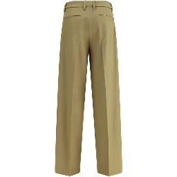Green Polyester Dress Pants