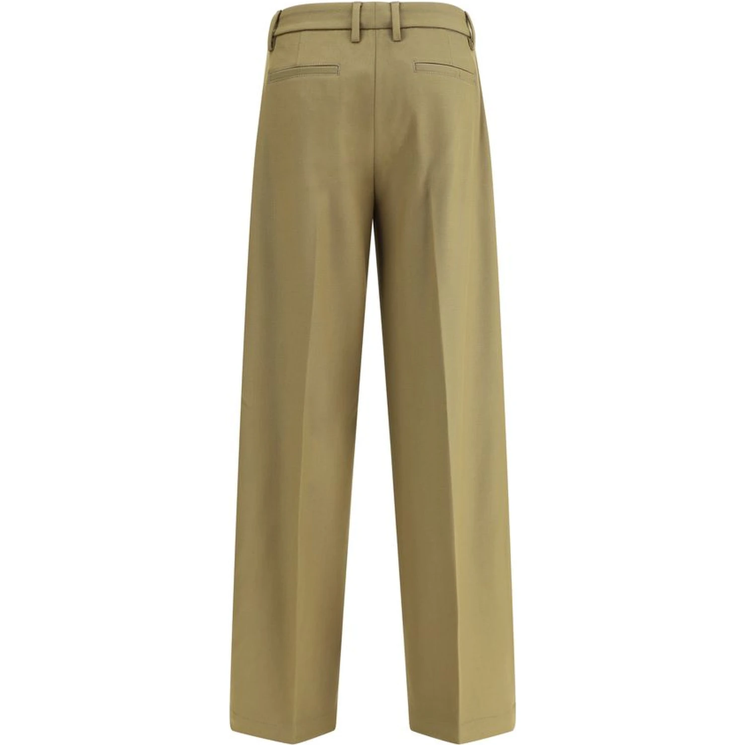 Green Polyester Dress Pants
