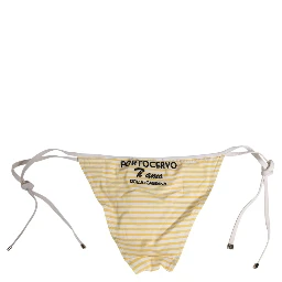 White Yellow Stripe Tie Side Logo Underwear
