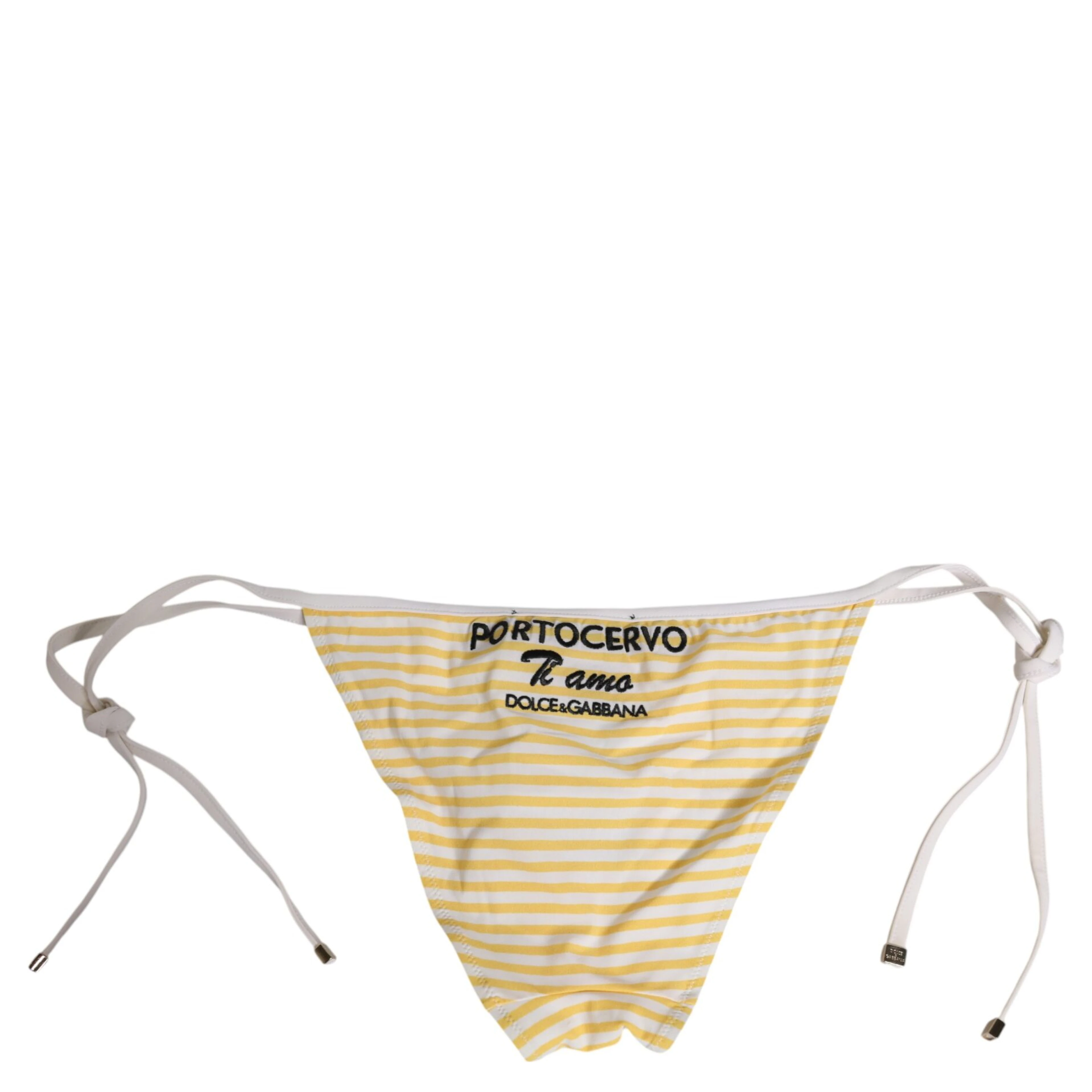White Yellow Stripe Tie Side Logo Underwear