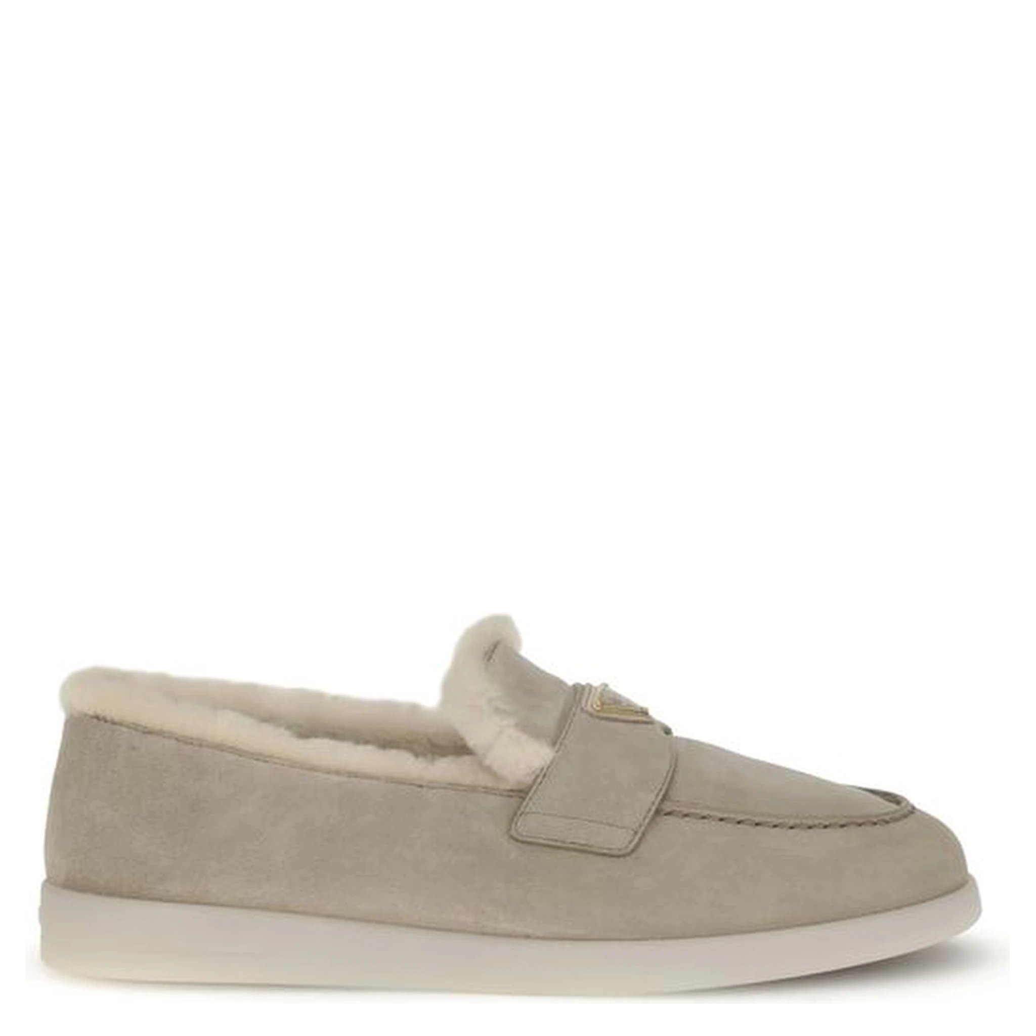 Beige Rubber Slip-On Loafers