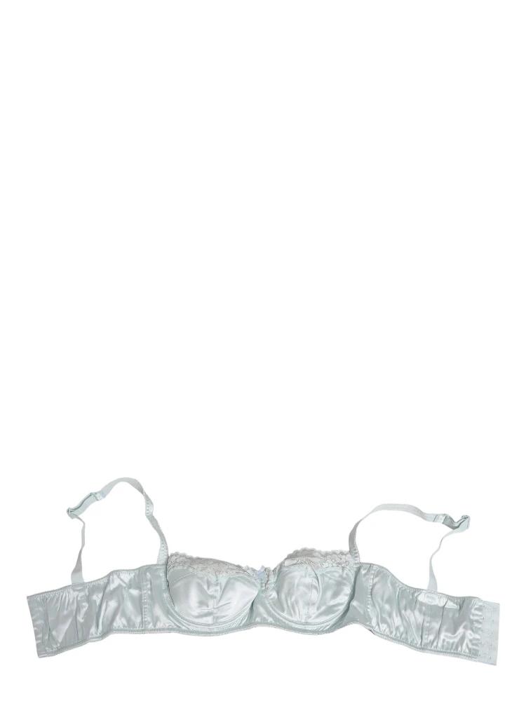 Light Blue Silk Semi-Padded Balconette Underwear
