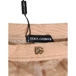 Beige Sheer Mesh High Waist Panty Underwear