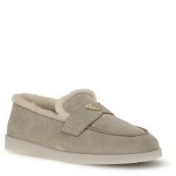Beige Rubber Slip-On Loafers