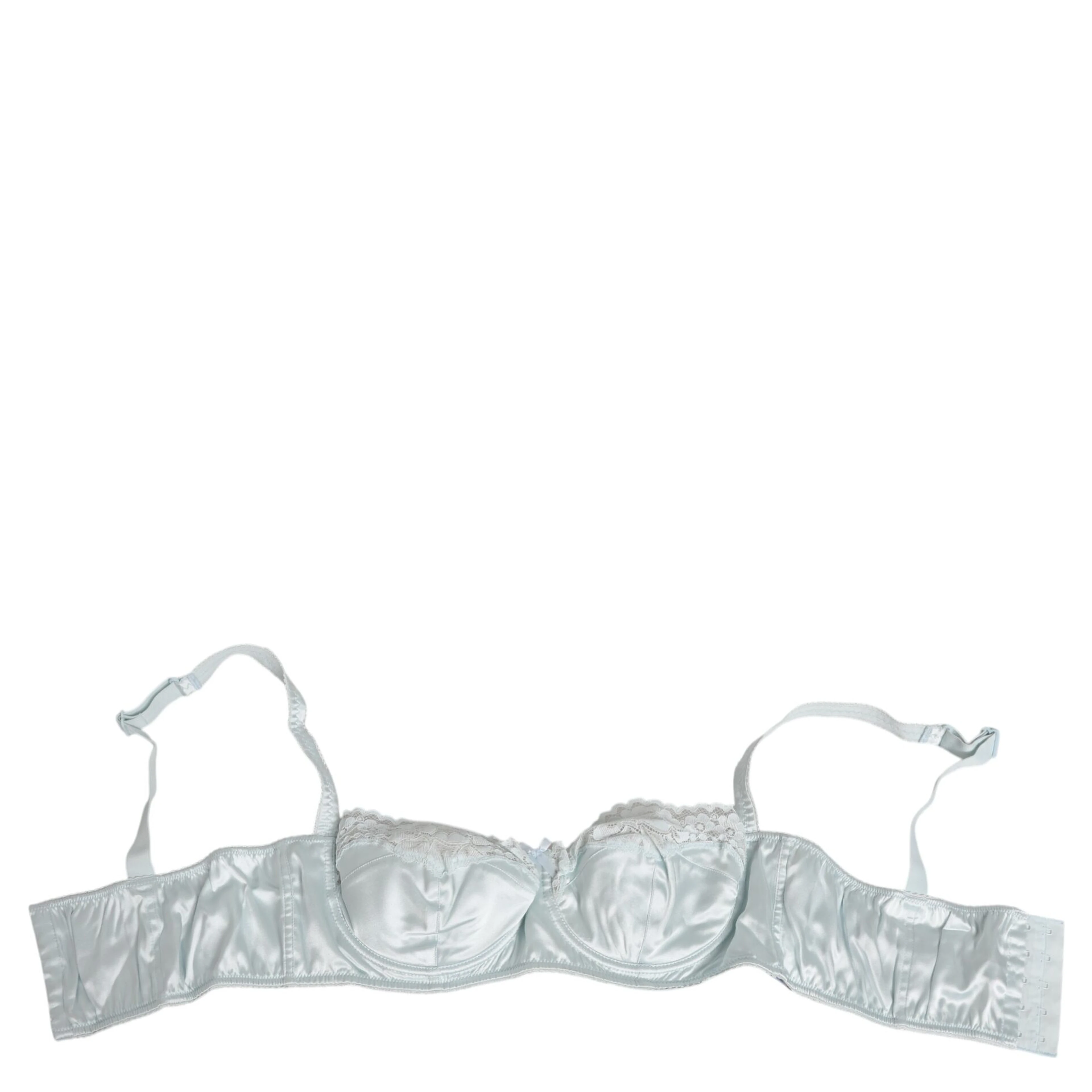 Light Blue Silk Semi-Padded Balconette Underwear