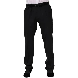 Black Wool Formal Dress Men Trousers Pants
