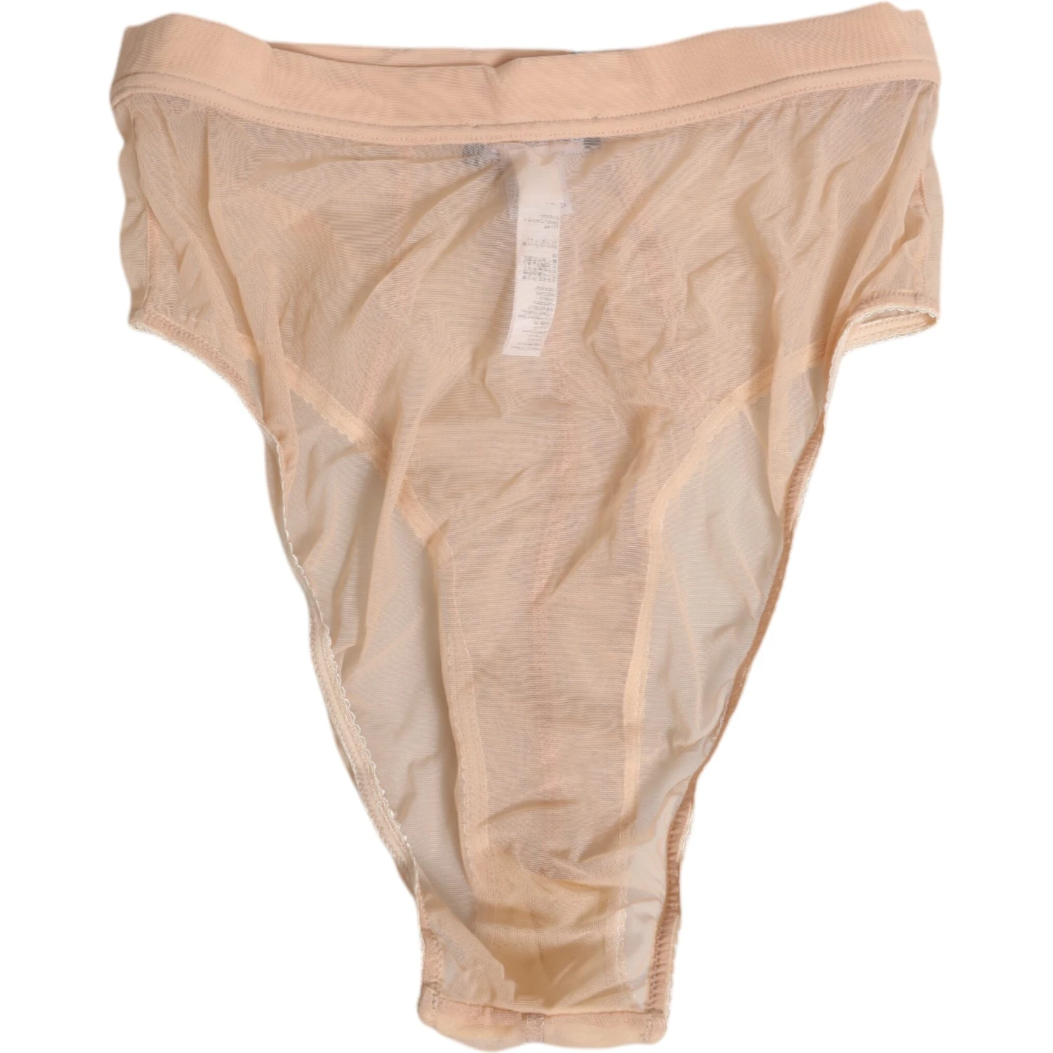 Beige Sheer Mesh High Waist Panty Underwear
