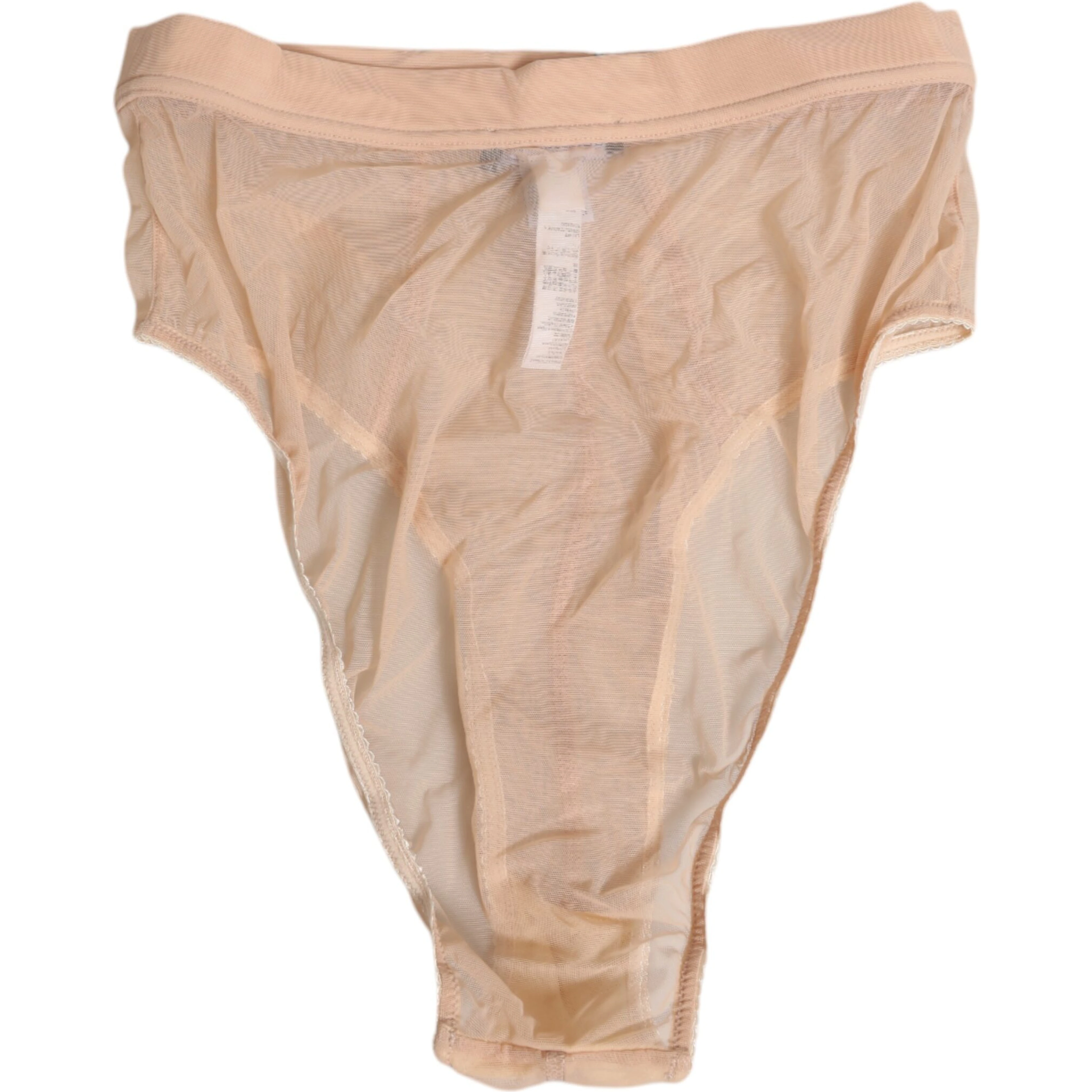 Beige Sheer Mesh High Waist Panty Underwear