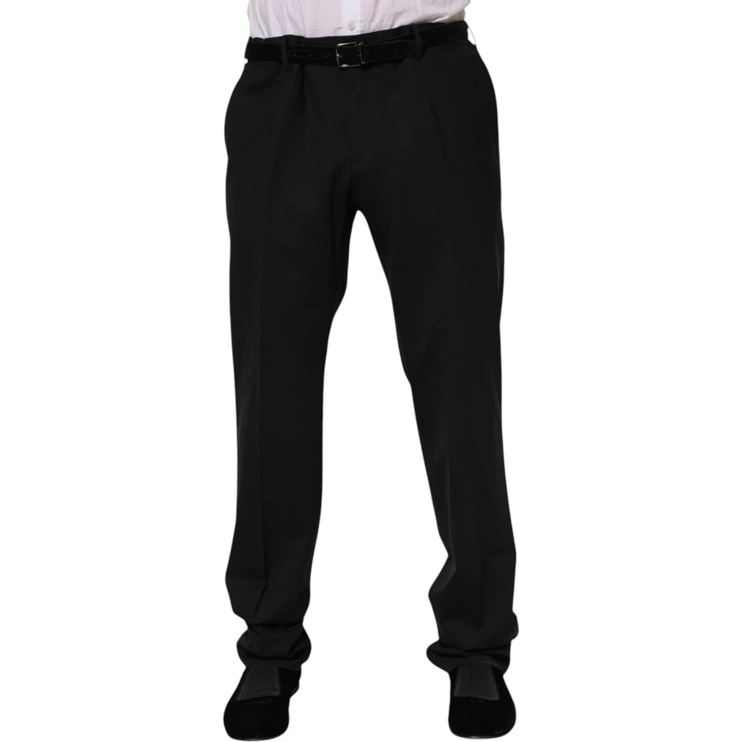 Black Wool Formal Dress Men Trousers Pants