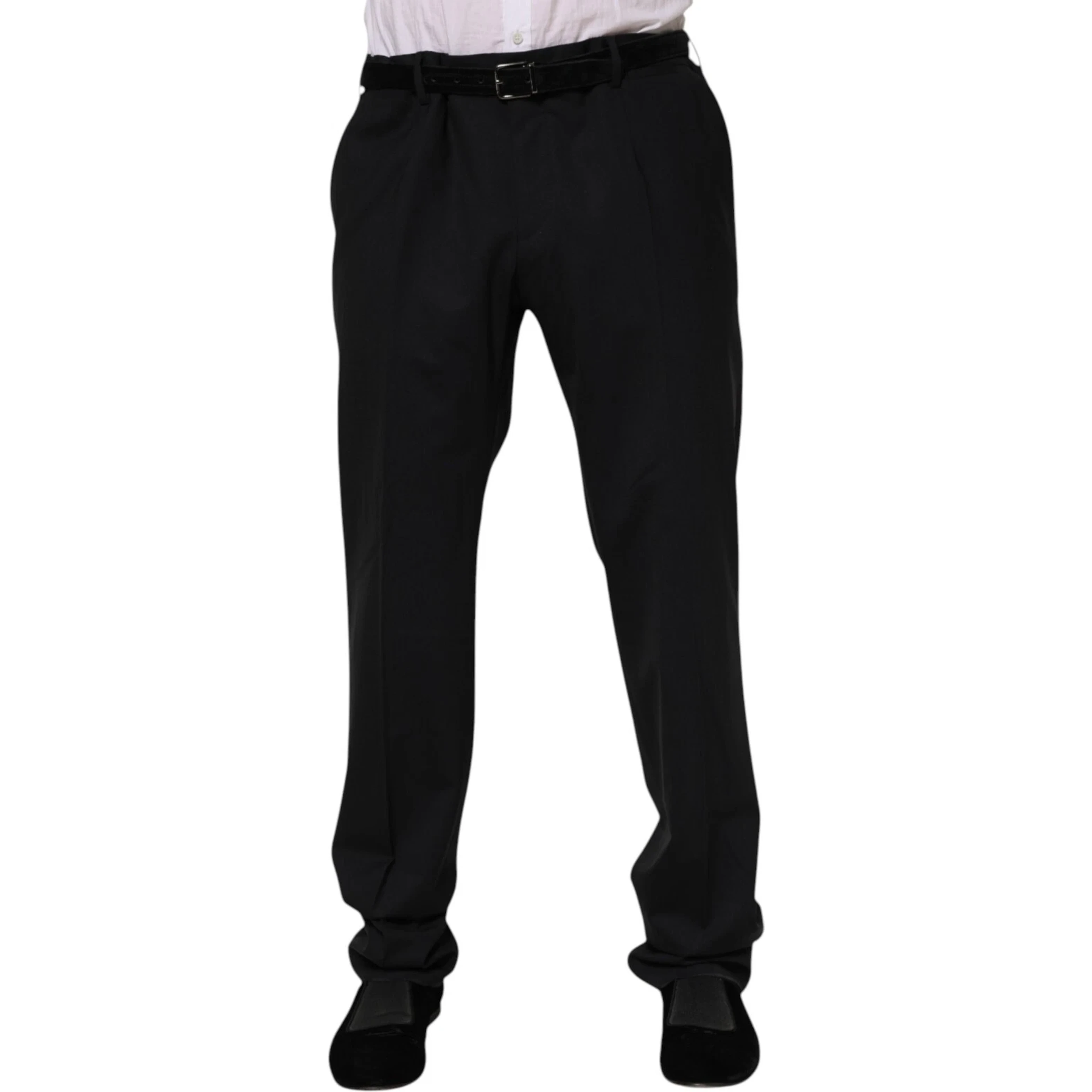 Black Wool Formal Dress Men Trousers Pants