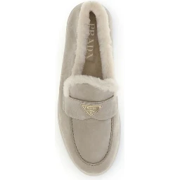 Beige Rubber Slip-On Loafers