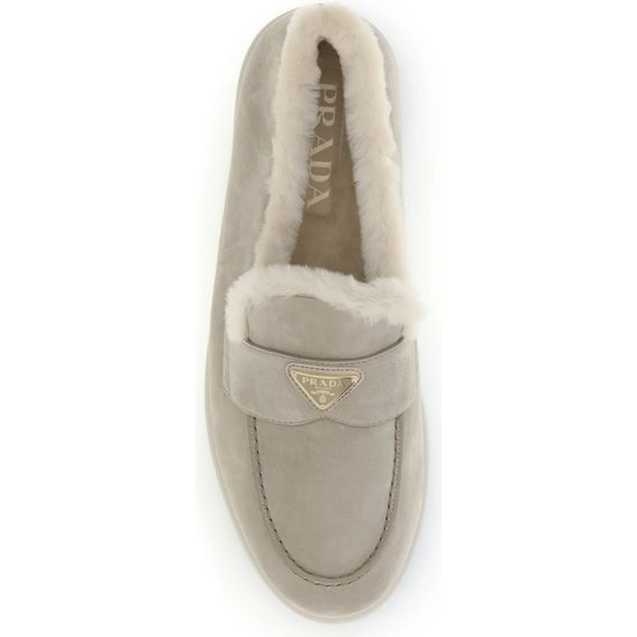 Beige Rubber Slip-On Loafers