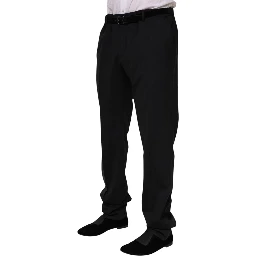 Black Wool Formal Dress Men Trousers Pants