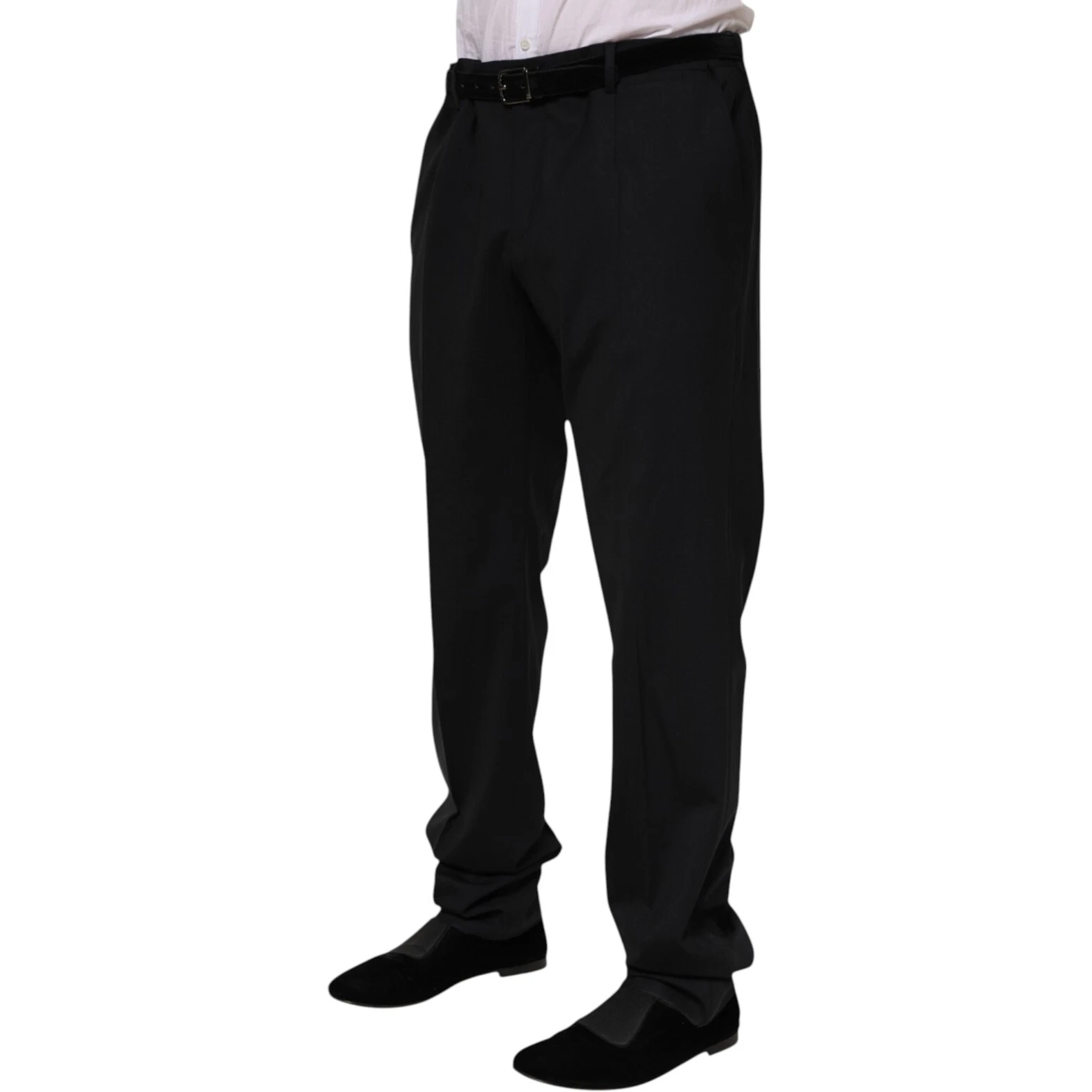Black Wool Formal Dress Men Trousers Pants