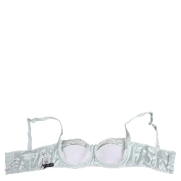 Light Blue Silk Semi-Padded Balconette Underwear