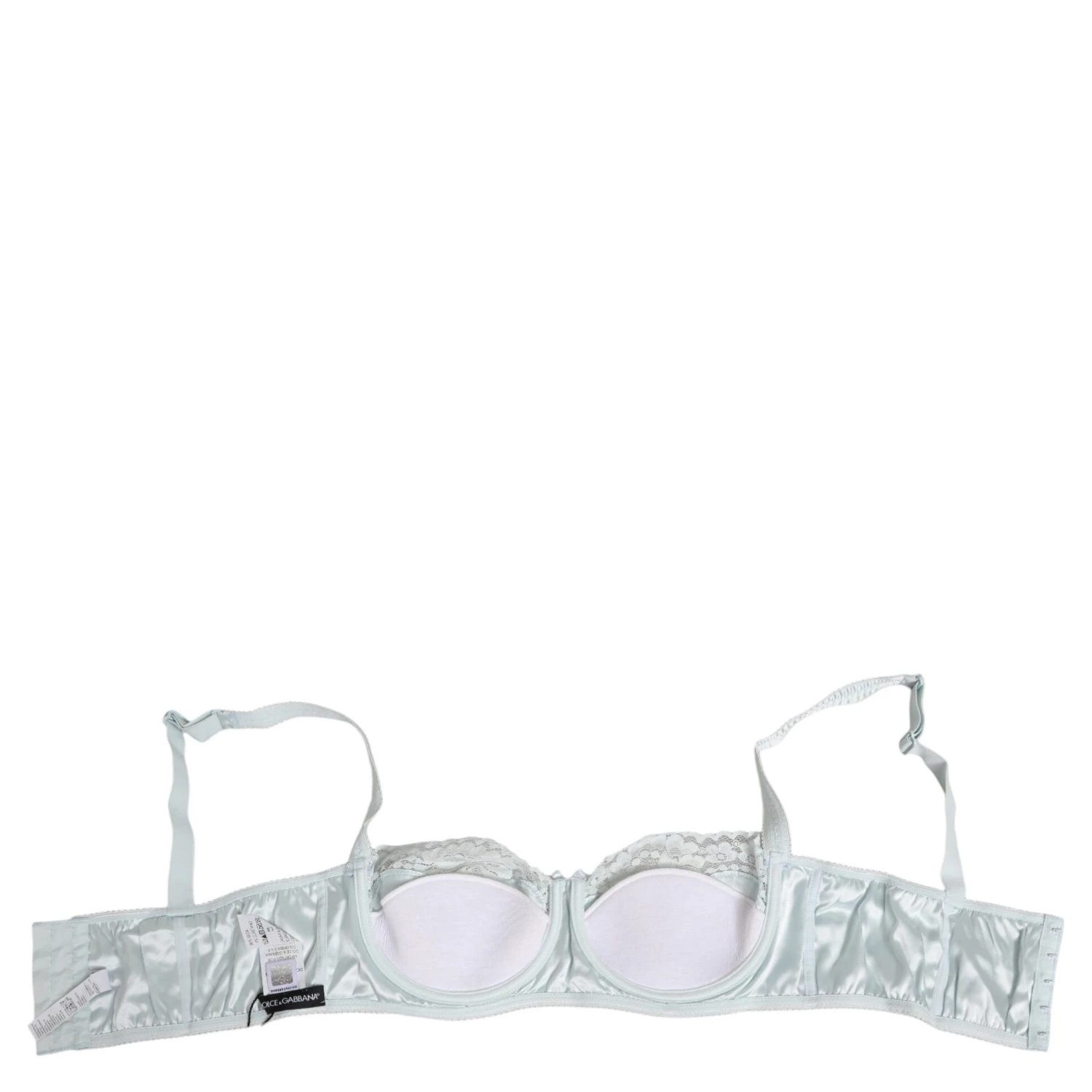 Light Blue Silk Semi-Padded Balconette Underwear