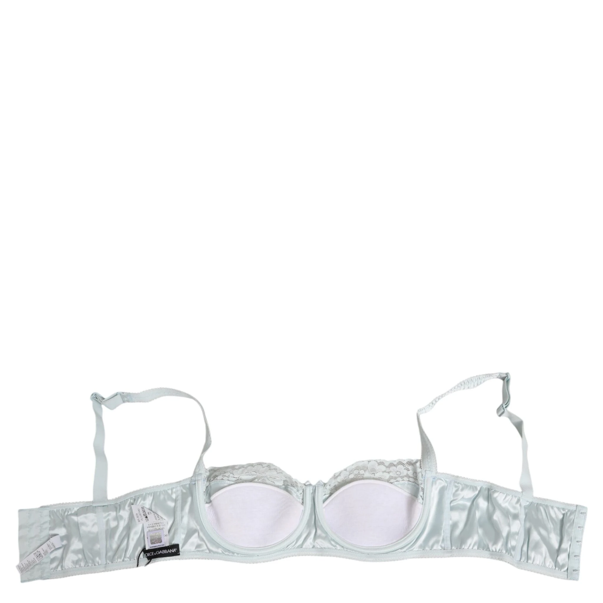 Light Blue Silk Semi-Padded Balconette Underwear