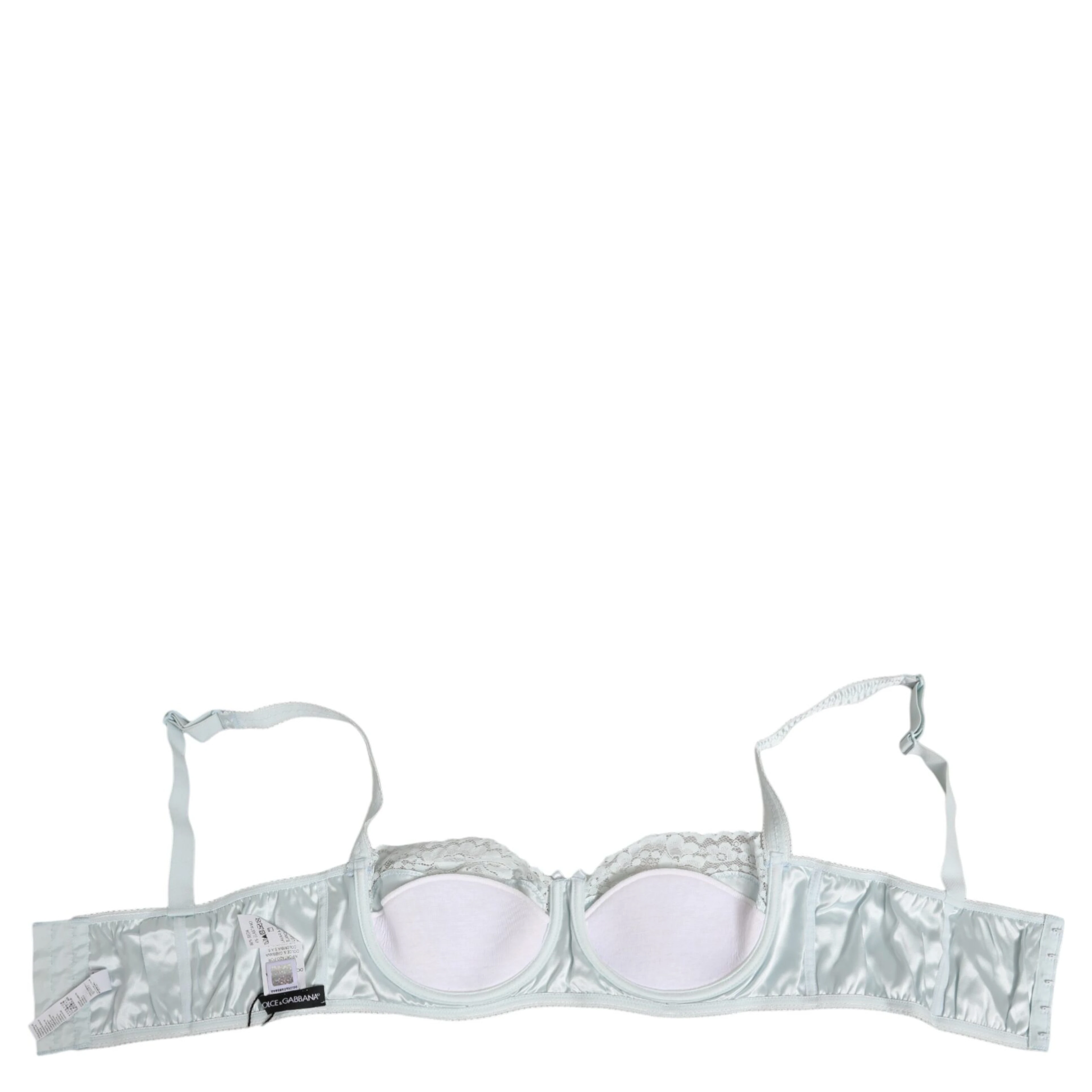 Light Blue Silk Semi-Padded Balconette Underwear