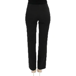 Black Stretch Straight Fit Dress Trousers Pants