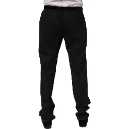 Black Wool Formal Dress Men Trousers Pants