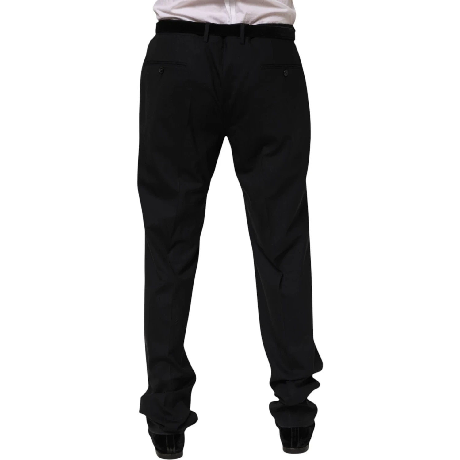 Black Wool Formal Dress Men Trousers Pants
